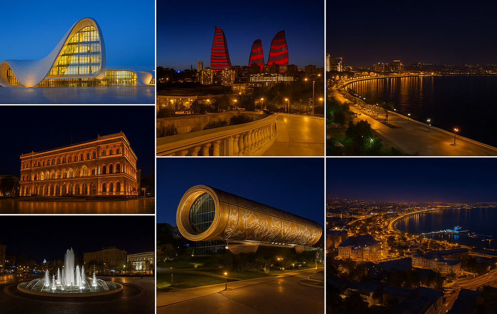 Ночные-достопримечательности-Баку