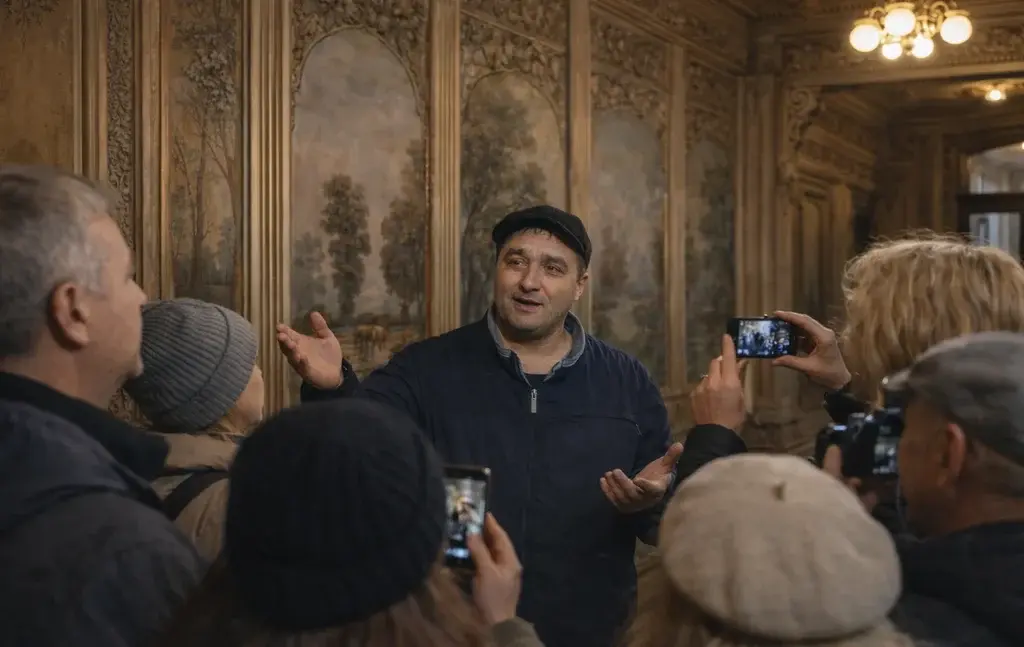 Автор экскурсии «Дни минувшие» с туристами