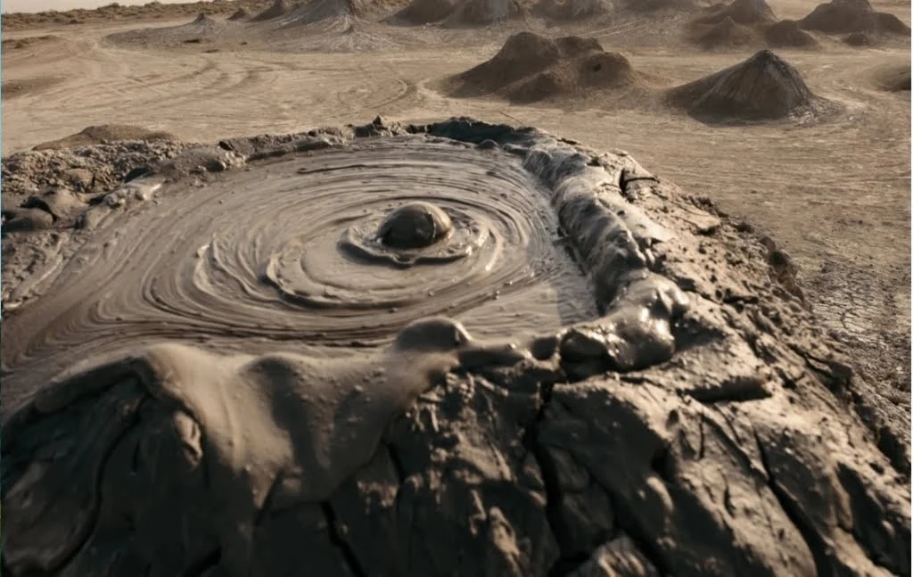 Булькающий грязевой вулкан Булькающий грязевой вулкан