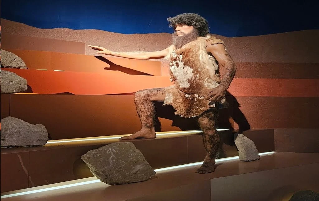 Манекен первобытного человека в музее Гобустана Манекен первобытного человека в музее Гобустана