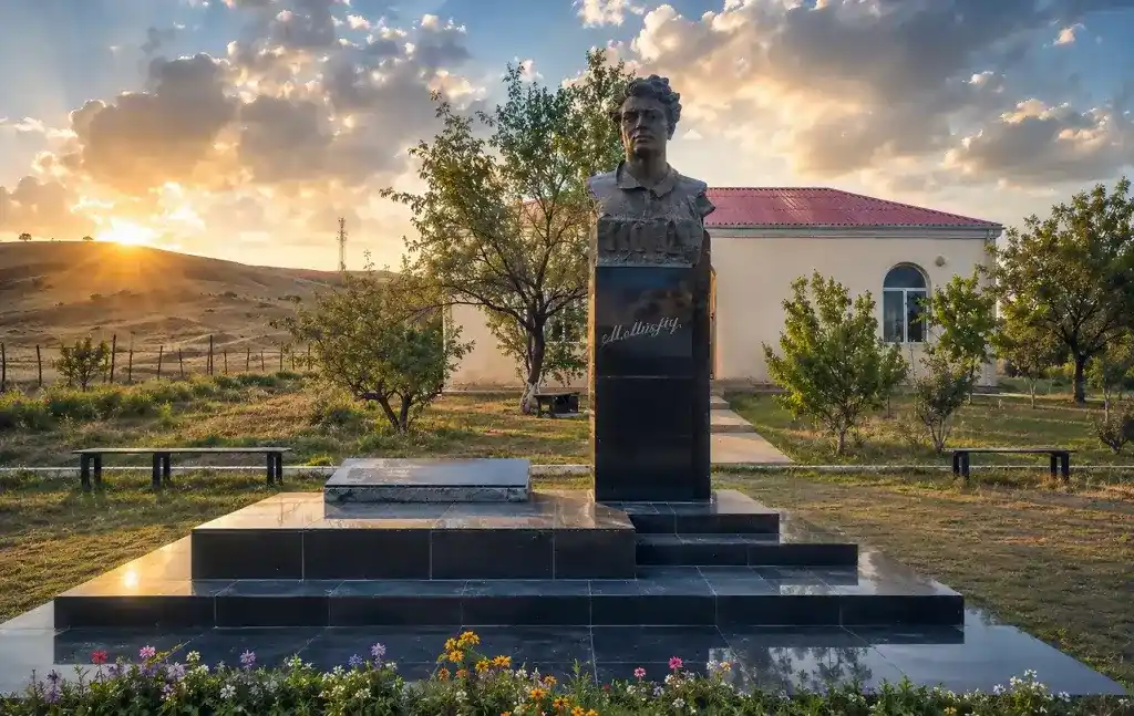 Памятник поэту Микаилу Мушфигу в Хызы
